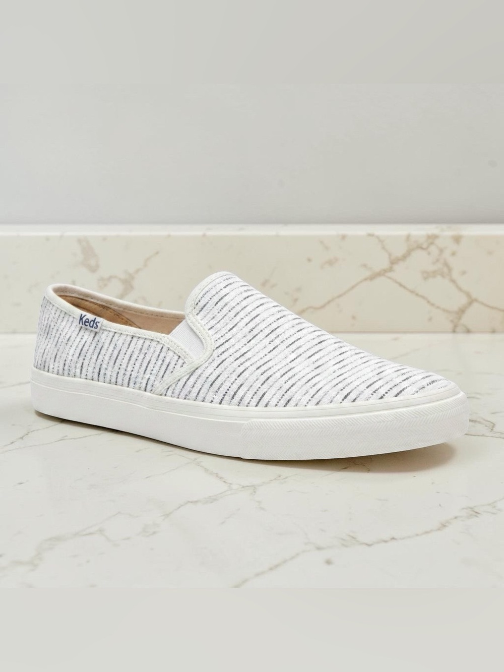 Keds Double Decker Canvas Slip-On Sneaker in Baja Cream - 8.5 W - New with Box - Picture 2 of 6